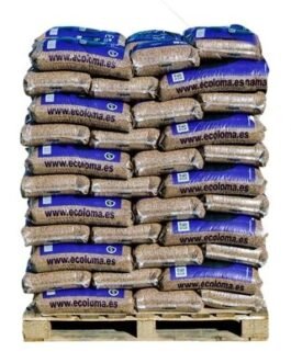 HUESO DE ACEITUNA – Palet de 77 sacos de pellets