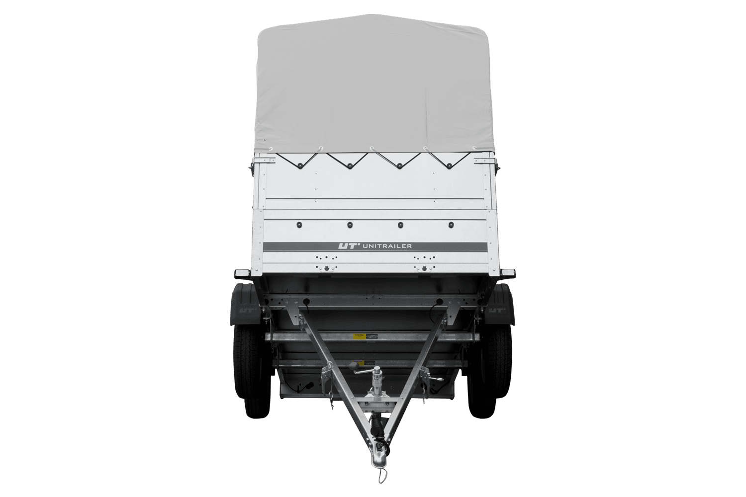 2 achs pkw anhänger unitrailer garden trailer 264/2 kipp mit stützrad, bordwandaufsatz, h 800 rahmen und grauer plane 2 achs pkw anhänger unitrailer garden trailer 264/2 kipp mit stützrad, bordwandaufsatz, h 800 rahmen und grauer plane