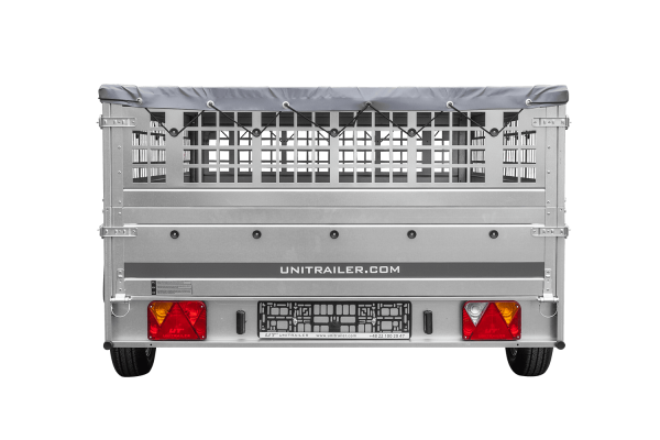 anhänger 264×150 unitrailer garden 265 kipp mit gitterwänden, h 0 rahmen und grauer plane anhänger 264×150 unitrailer garden 265 kipp mit gitterwänden, h 0 rahmen und grauer plane