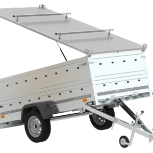 anhänger garden trailer 264 kipp mit bordwandaufsatz und aludeckel
