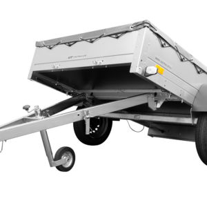 anhänger für pkws garden trailer 201 kipp 200×125 cm 750 kg [mit flachplane, stützrad und flachplaneträger]