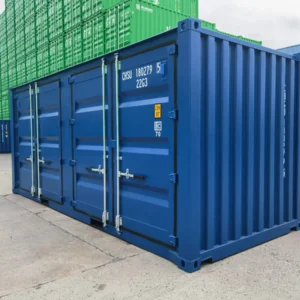 nuovo container da 20 piedi con apertura laterale blu